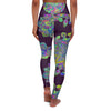 High Waisted Mandala Art Yoga Leggings - Dark Plum All Over Prints - Blululi