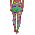 High Waisted Mandala Art Yoga Leggings - Emerald Green All Over Prints - Blululi