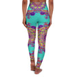 High Waisted Mandala Art Yoga Leggings - Turquoise All Over Prints - Blululi