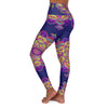 High Waisted Midnight Blue Mandala Art Yoga Leggings - Snug Fit All Over Prints - Blululi