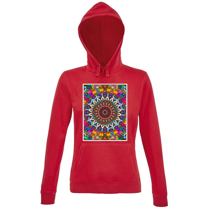 Hoodie Premium Women Unisex Mandala Art Hoodie - Colorful Intricate Des - Blululi