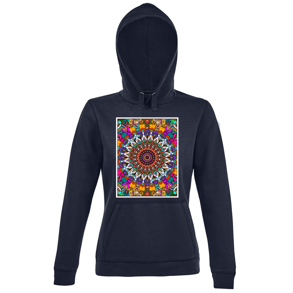 Hoodie Premium Women Unisex Mandala Art Hoodie - Colorful Intricate Des - Blululi