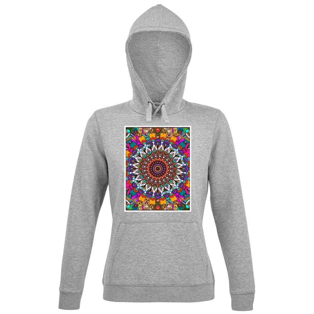 Hoodie Premium Women Unisex Mandala Art Hoodie - Colorful Intricate Des - Blululi