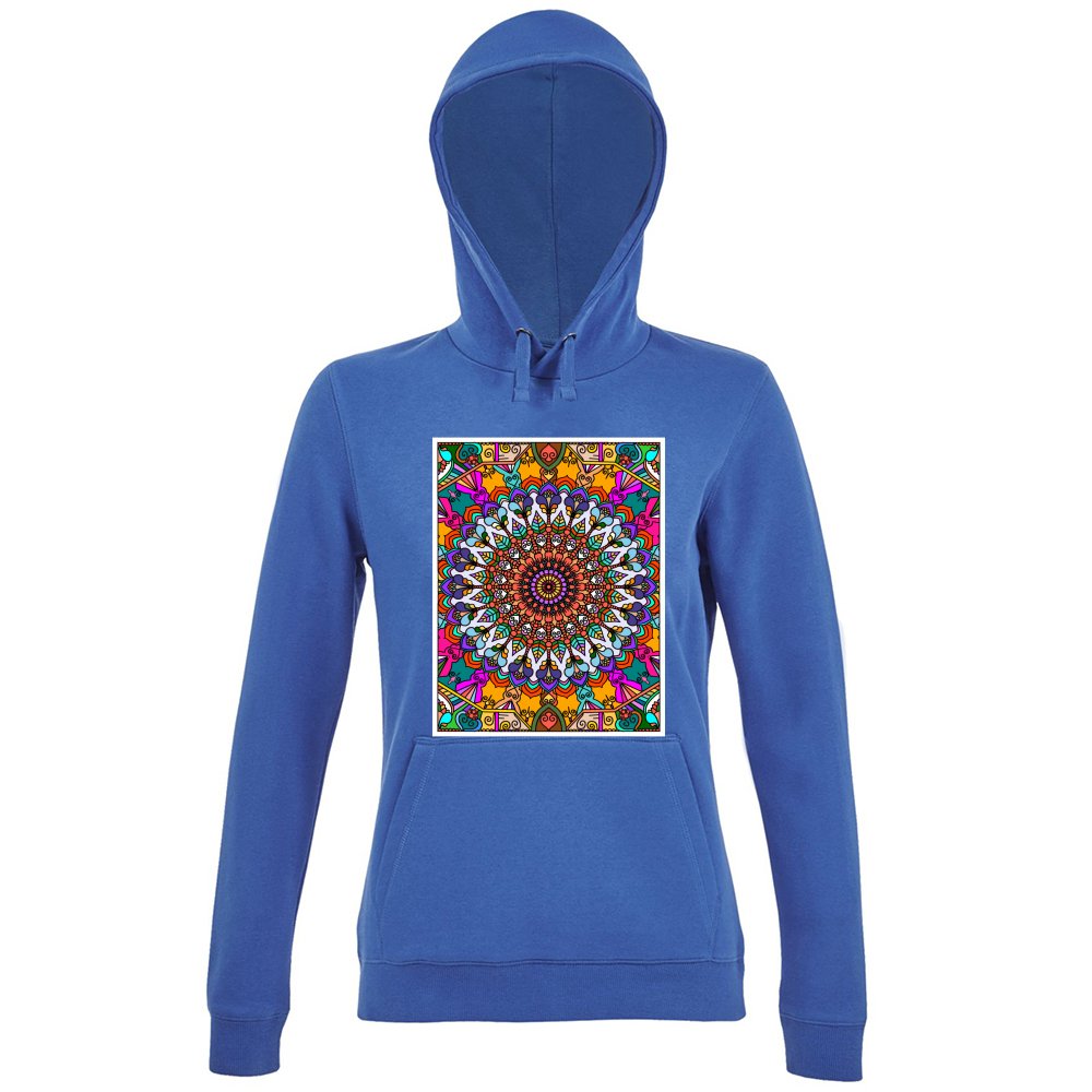 Hoodie Premium Women Unisex Mandala Art Hoodie - Colorful Intricate Des - Blululi