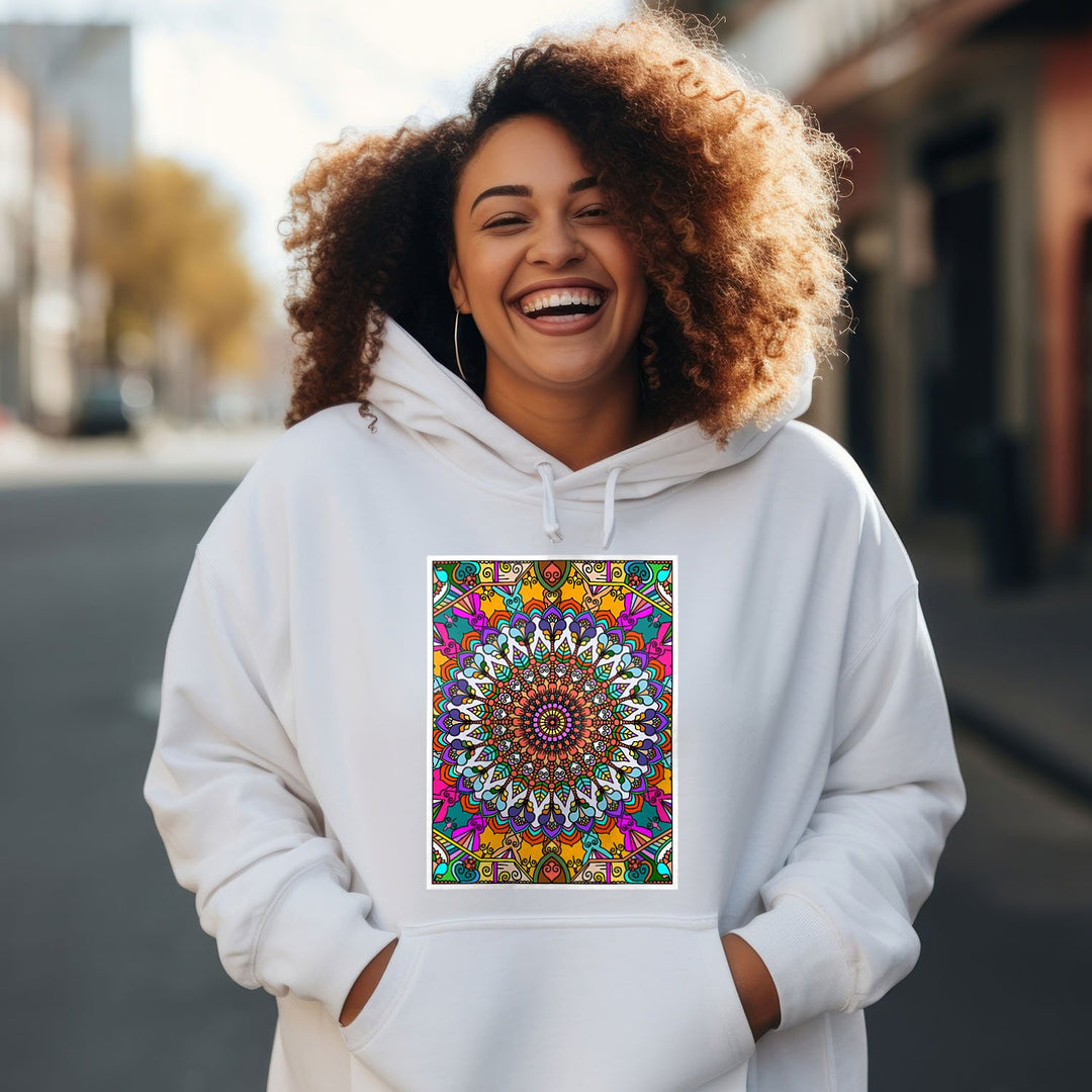 Hoodie Premium Women Unisex Mandala Art Hoodie - Colorful Intricate Des - Blululi