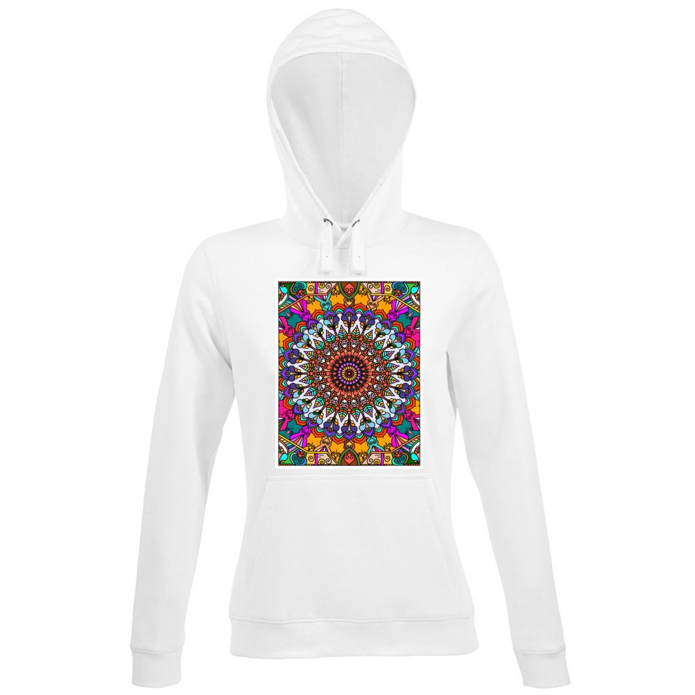 Hoodie Premium Women Unisex Mandala Art Hoodie - Colorful Intricate Des - Blululi