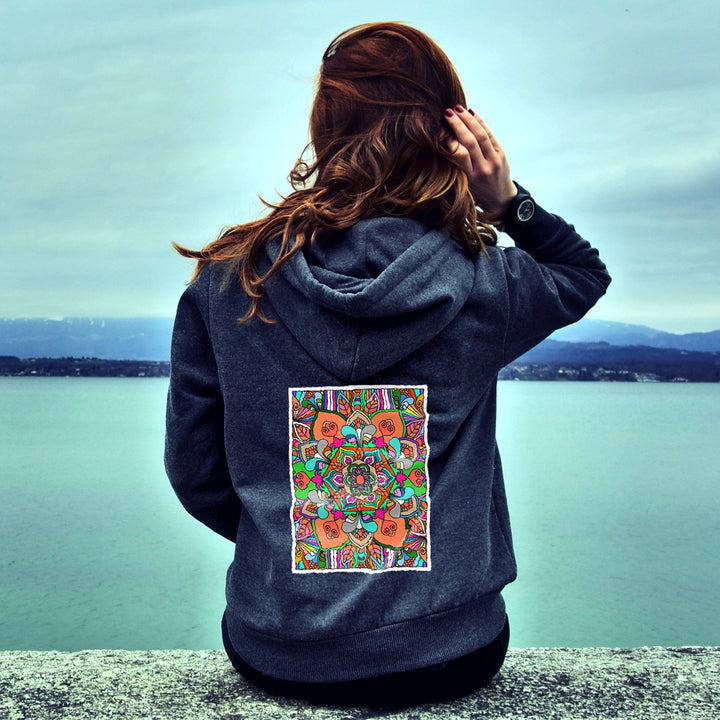 Hoodie Premium Women Unisex Mandala Art Hoodie - Colorful Intricate Des - Blululi