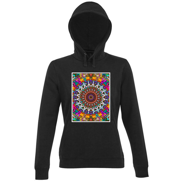 Hoodie Premium Women Unisex Mandala Art Hoodie - Colorful Intricate Des - Blululi