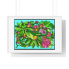 Horizontal Framed Poster - Flower Doodle 36"x24" - Blululi