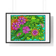 Horizontal Framed Poster - Flower Doodle 36"x24" - Blululi