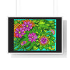 Horizontal Framed Poster - Flower Doodle 36"x24" - Blululi