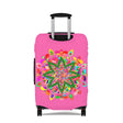 Hot Pink Mandala Luggage Cover Colorful Accessories - Blululi