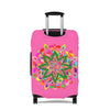 Hot Pink Mandala Luggage Cover Colorful Accessories - Blululi