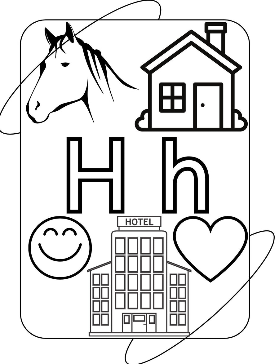 Blululi Alphabet Flashcards - Printable Coloring Pages for Kids