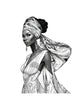 Fashion Coloring Page of a Russian Traditional Folk Dress, showcasing Cultural Diversity and Global Fashion in the World Fashion Coloring Book by Blululi