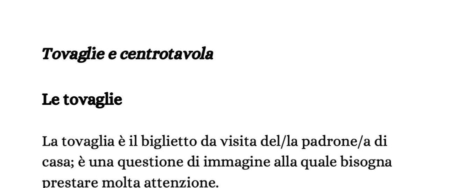 Kompletter Leitfaden: L'Arte di Apparecchiare la Tavola con Eleganza - PDF Stampabile da Complementi &amp; C. di Blululi - 12 Seiten