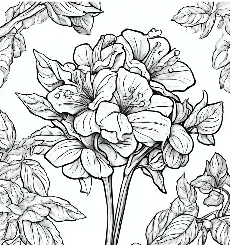 Tranquil Desert Oasis Coloring Book with Cacti and Succulents