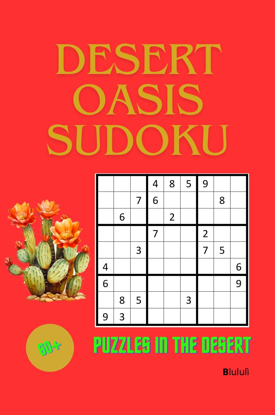 Blululi Desert Oasis Sudoku-Buch – 60+ Rätsel