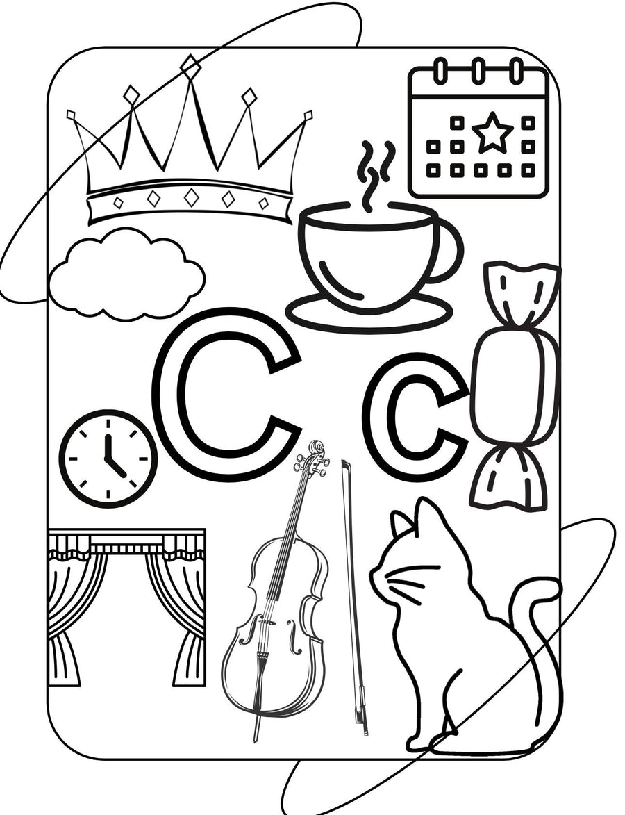 Blululi Alphabet Flashcards - Printable Coloring Pages for Kids
