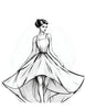 Illustration of a Mexican Traditional Dress, a page from the World Fashion Dresses Coloring Book for Kids and Adults by Blululi