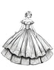 Coloring Page of a Stylish African Tribal Dress with Intricate Patterns, part of the Fashion Coloring Book for All Ages by Blululi