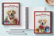 Printable Watercolor Doggy Christmas Cards for Labrador