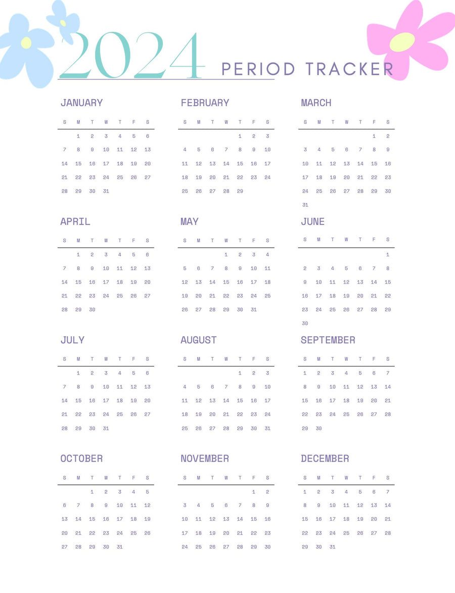 Blululi Period Tracker Bundle - 10 einzigartige Tracker-Stile