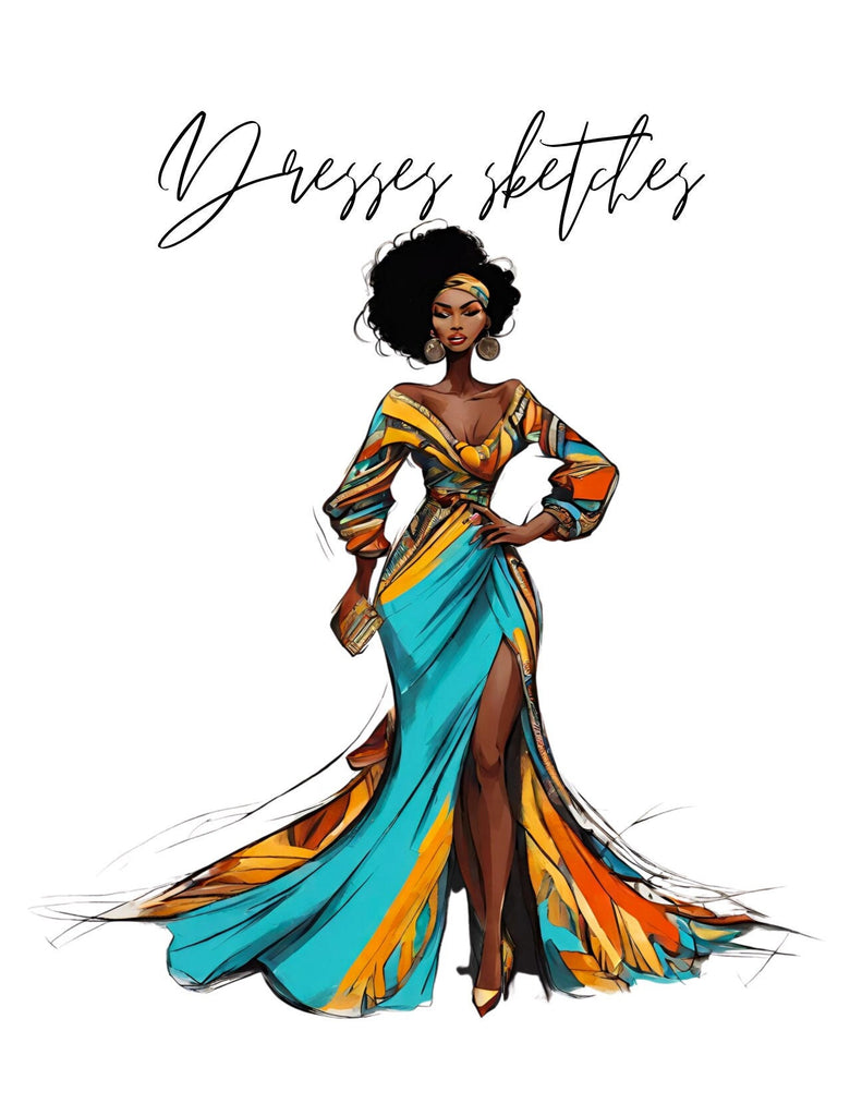 World Fashion Dresses Coloring Pages for Kids and Adults, Fashion Coloring Book featuring Cultural Diversity and Unique Designs by Blululi