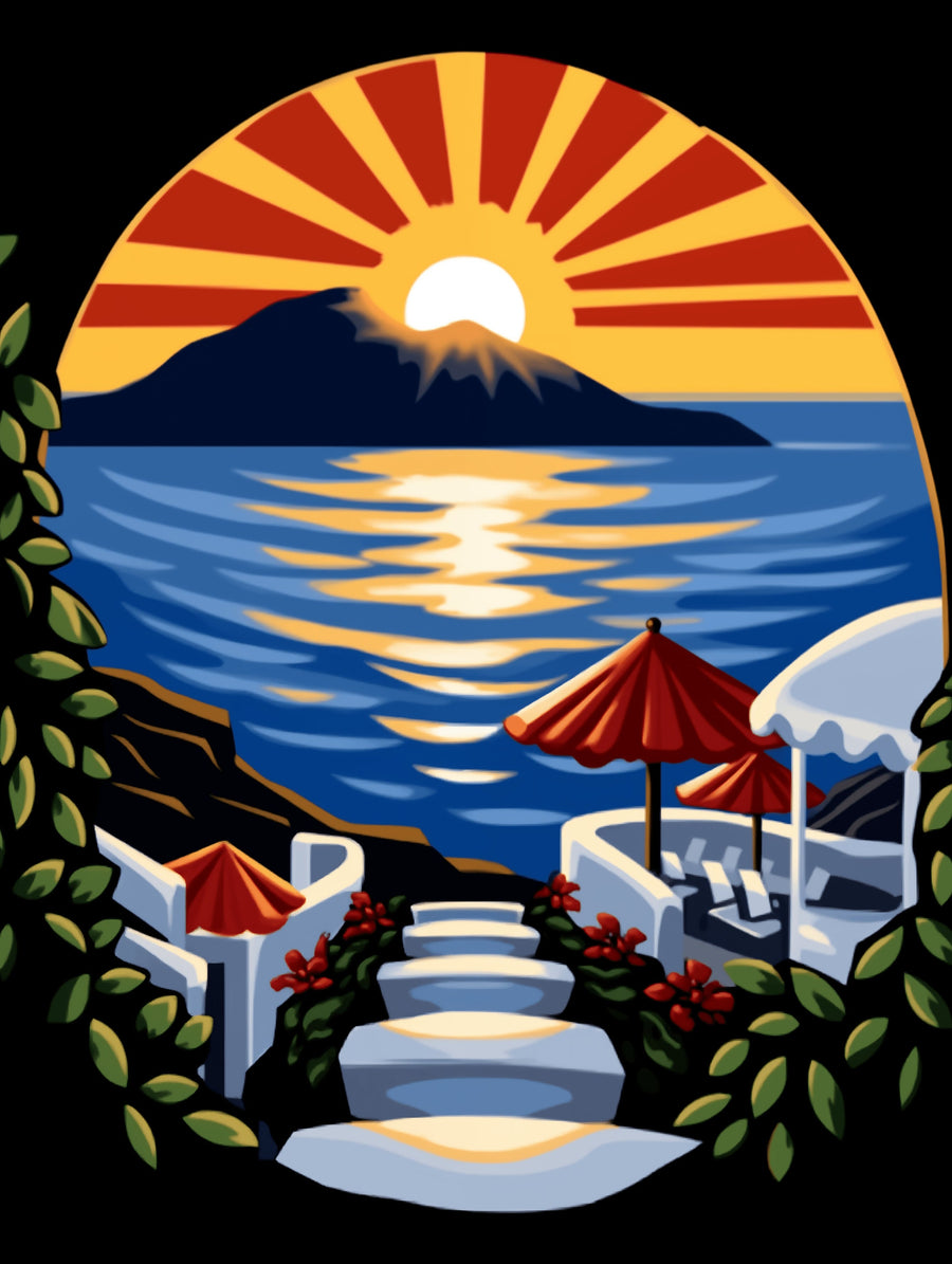 Santorini Dreamscape: 35 Enchanting iPhone Wallpapers - Cartoon Style and Photography, Greek Landscapes, Blue Domes, and More! - Phone Wallpaper