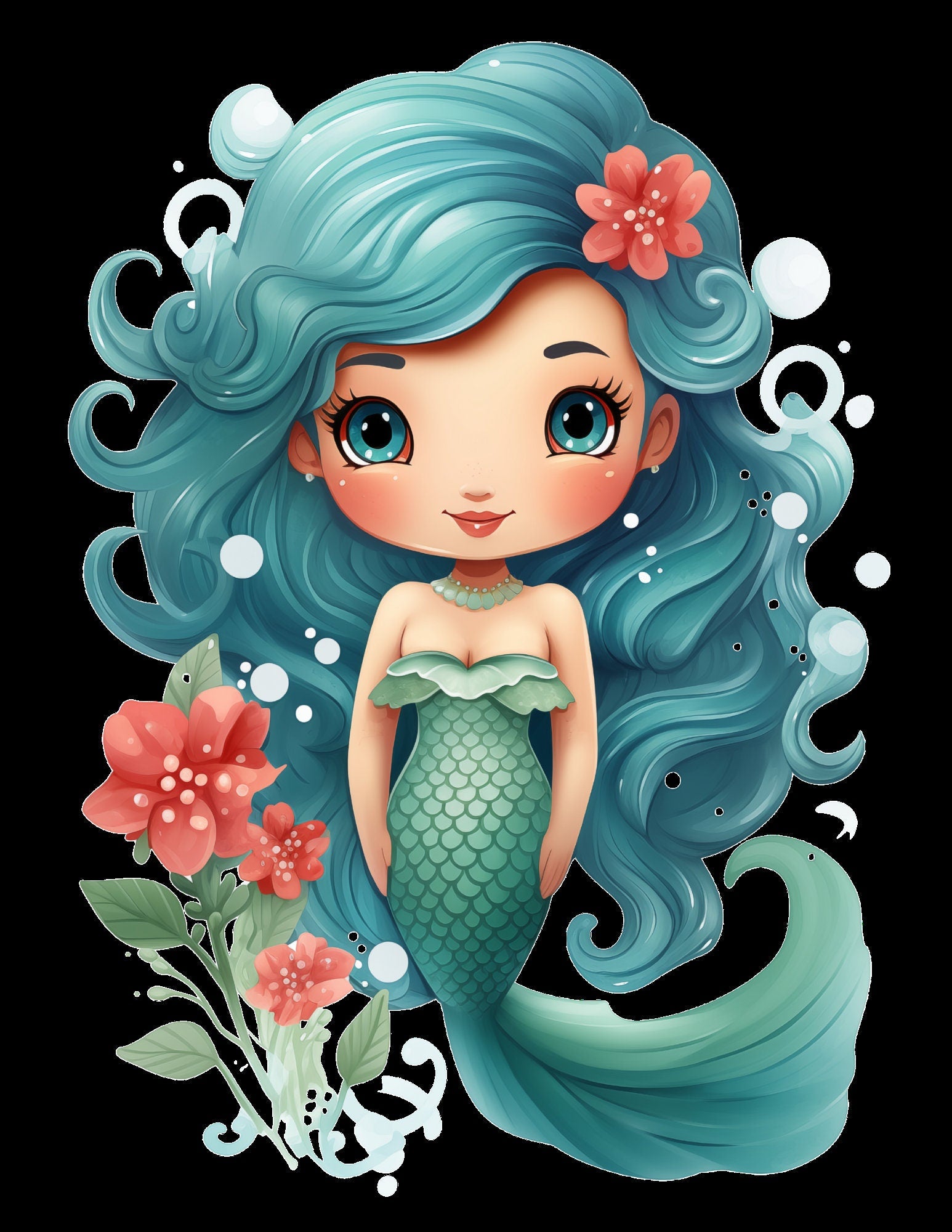 Blululi Meerjungfrau Clipart-Paket - 40 PNG