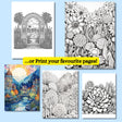 Coloring book bundle with 139 pages of detailed landscapes for traditional and reverse coloring