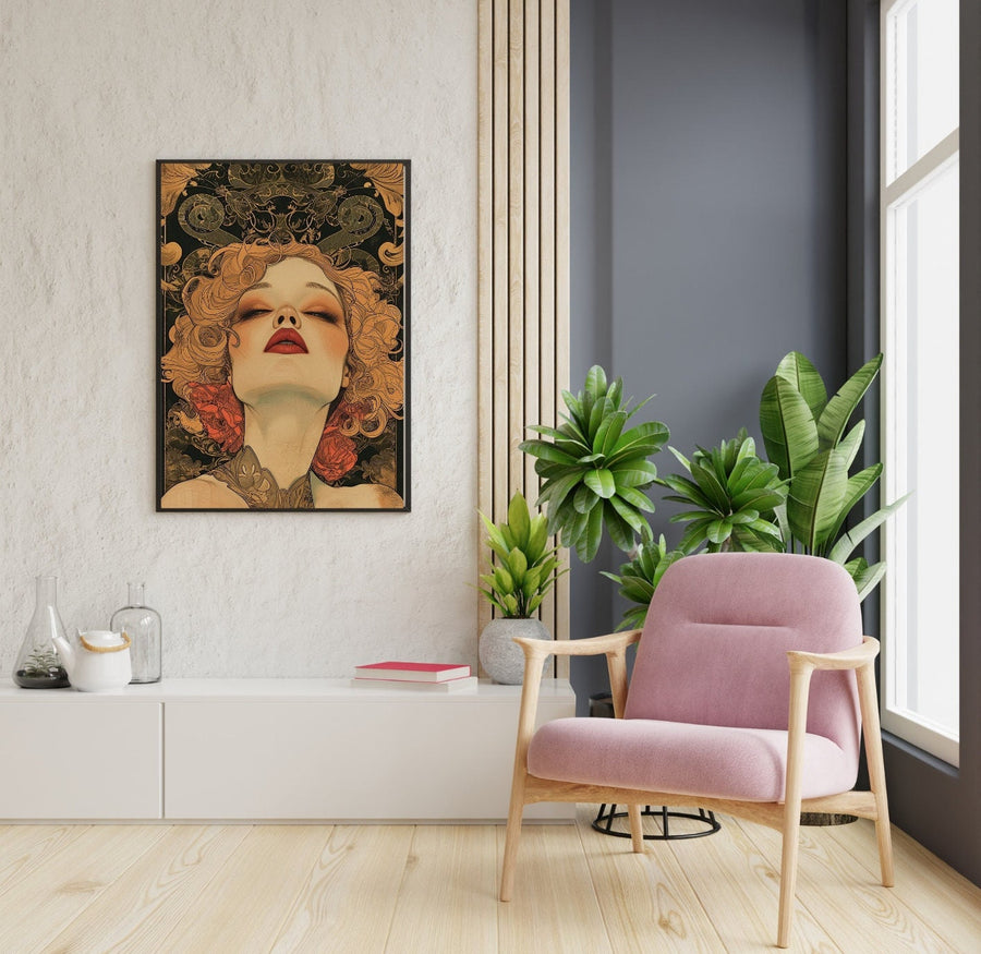 Blululi Digital Wall Art Nouveau Women - 6 hochwertige PNGs in 4 Größen