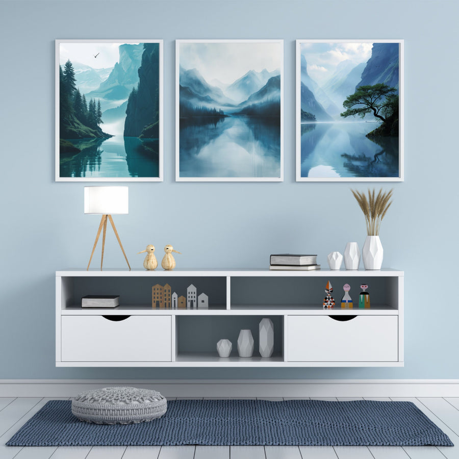 Blululi Minimal Scenery Digital Prints - Contemporary Decor in 4 Sizes