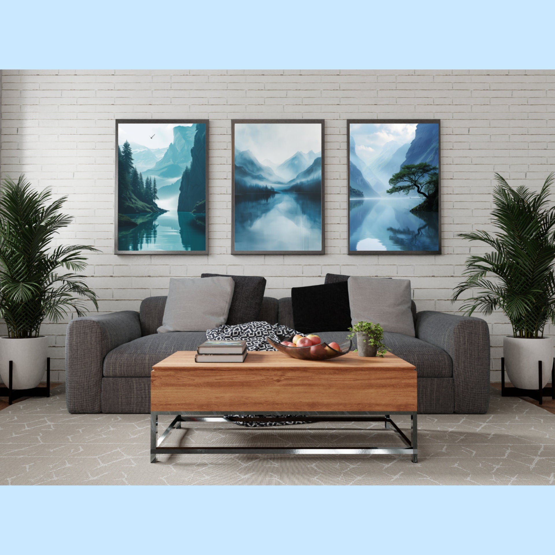 Blululi Minimal Scenery Digital Prints - Contemporary Decor in 4 Sizes