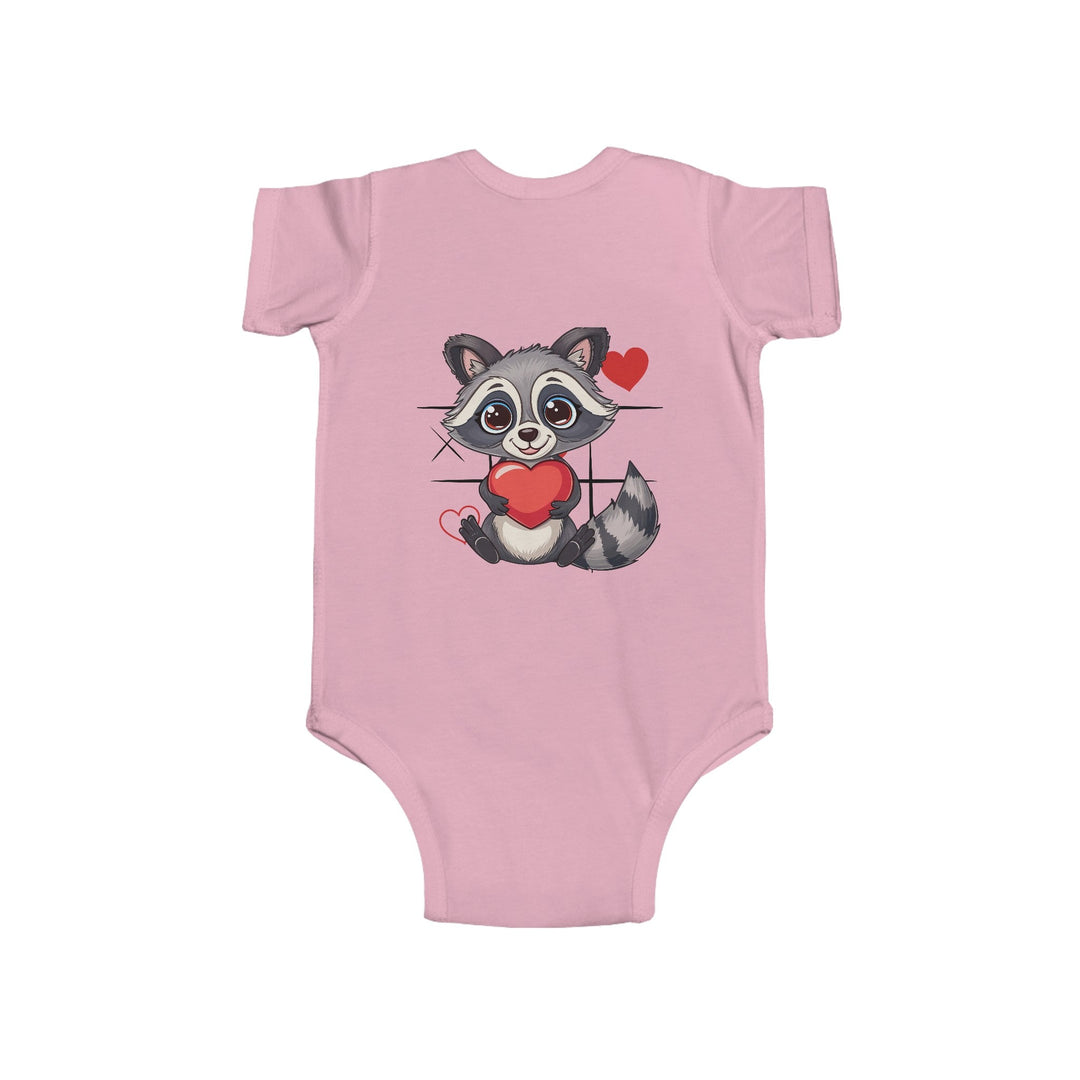 Infant Fine Jersey Bodysuit | Love Cute Cartoon Baby Animals Bodysuit for Kids | Saint Valentine Gift for Little Ones - Blululi