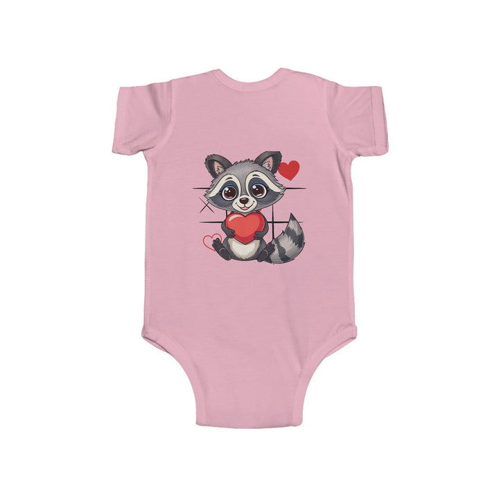 Infant Fine Jersey Bodysuit | Love Cute Cartoon Baby Animals Bodysuit for Kids | Saint Valentine Gift for Little Ones - Blululi