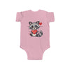 Infant Fine Jersey Bodysuit | Love Cute Cartoon Baby Animals Bodysuit for Kids | Saint Valentine Gift for Little Ones - Blululi