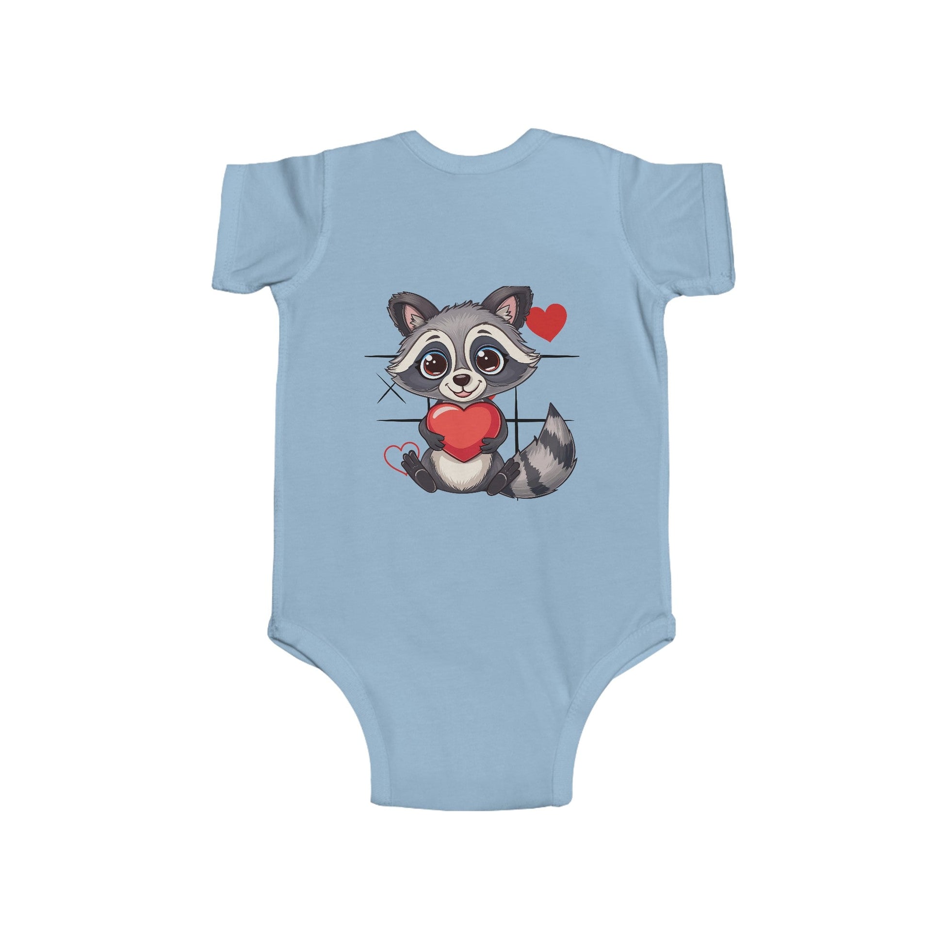 Infant Fine Jersey Bodysuit | Love Cute Cartoon Baby Animals Bodysuit for Kids | Saint Valentine Gift for Little Ones - Blululi