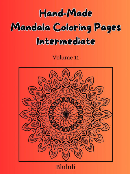 Intermediate Mandalas Coloring Book - 19 Pages, PDF Printable, Handcrafted Designs - US Letter Size digital download - Blululi