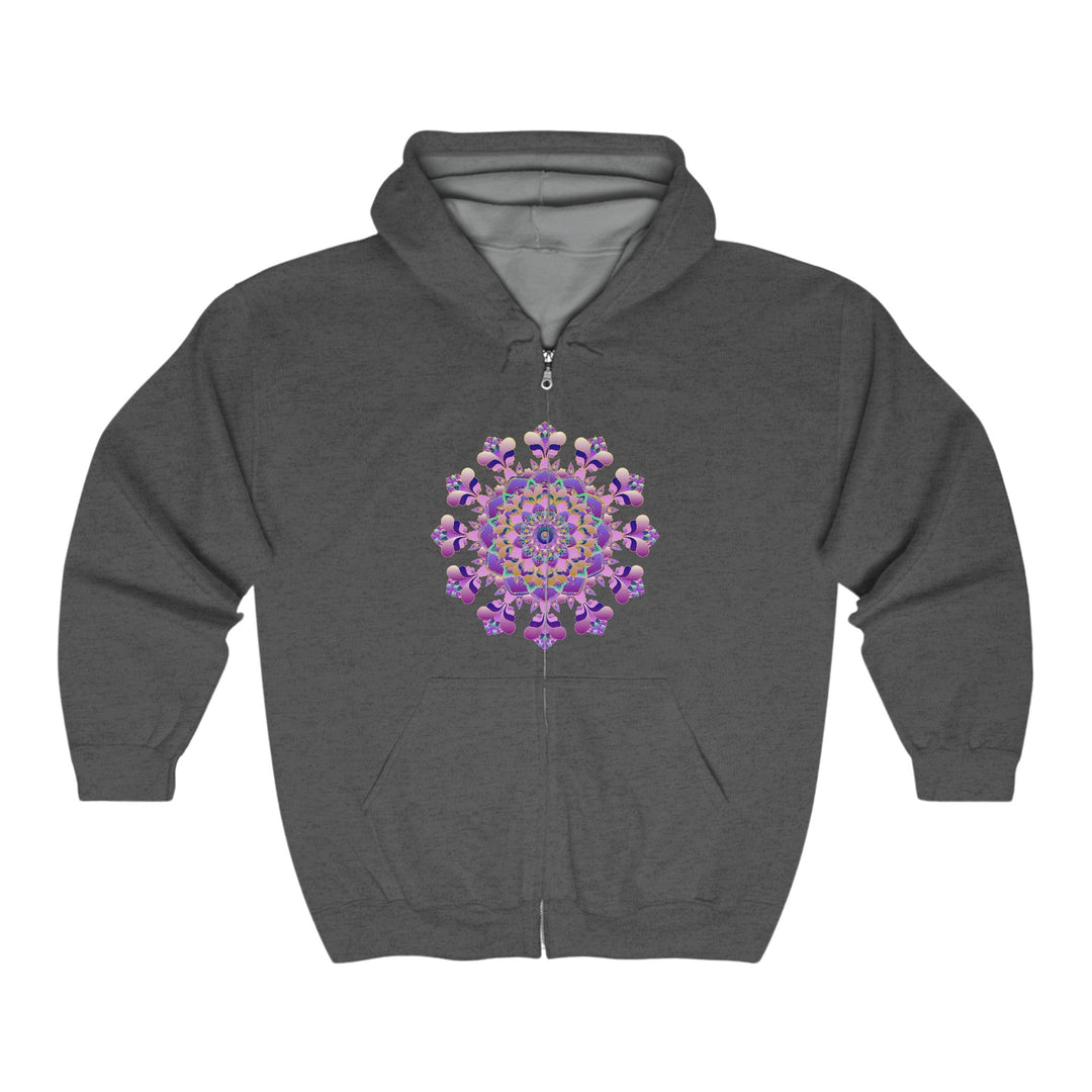 Intricate Floral Mandala Hoodie - Black Hoodie - Blululi