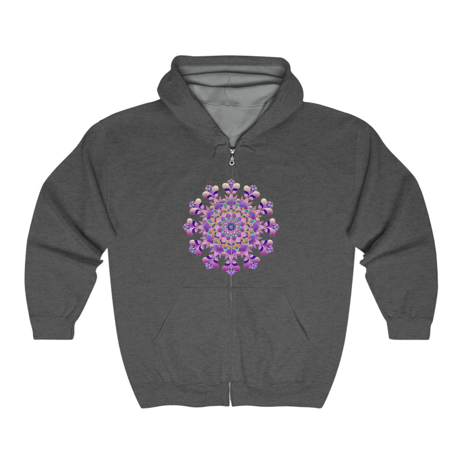 Intricate Floral Mandala Hoodie - Black Hoodie - Blululi