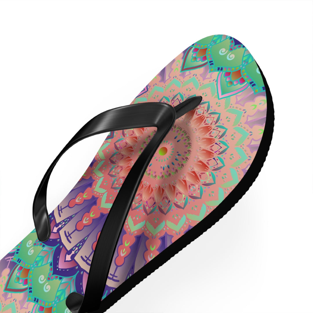 Intricate Mandala Flip Flops - Floral Design Shoes - Blululi