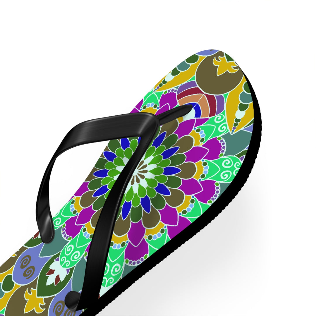 Intricate Mandala Flip Flops - Peace & Harmony Shoes - Blululi