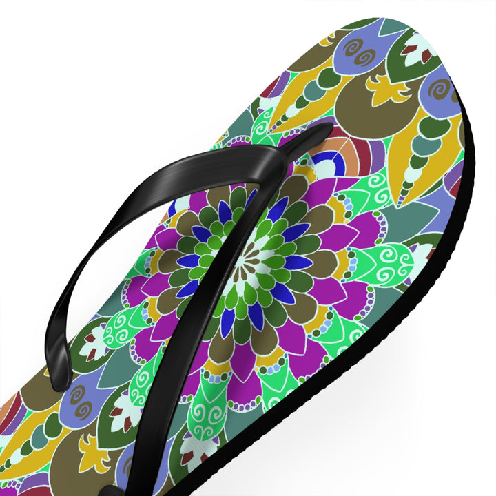 Intricate Mandala Flip Flops - Peace & Harmony Shoes - Blululi