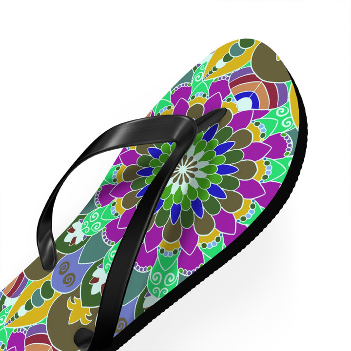 Intricate Mandala Flip Flops - Peace & Harmony Shoes - Blululi