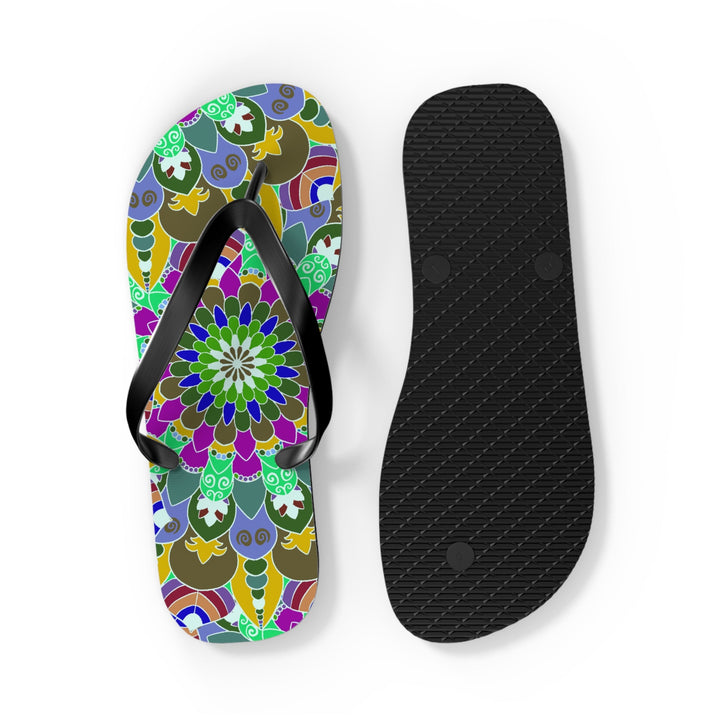 Intricate Mandala Flip Flops - Peace & Harmony Shoes - Blululi