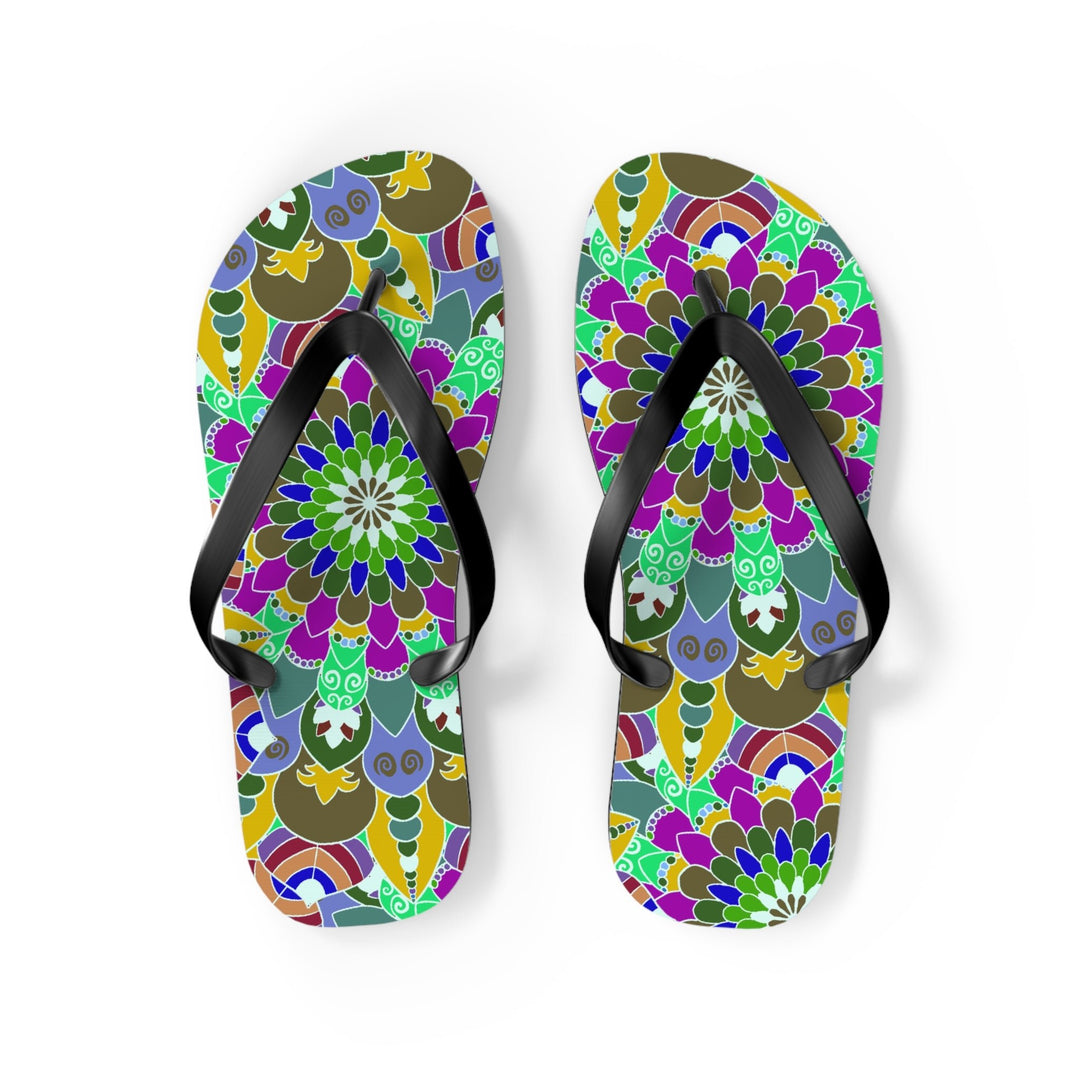 Intricate Mandala Flip Flops - Peace & Harmony Shoes - Blululi