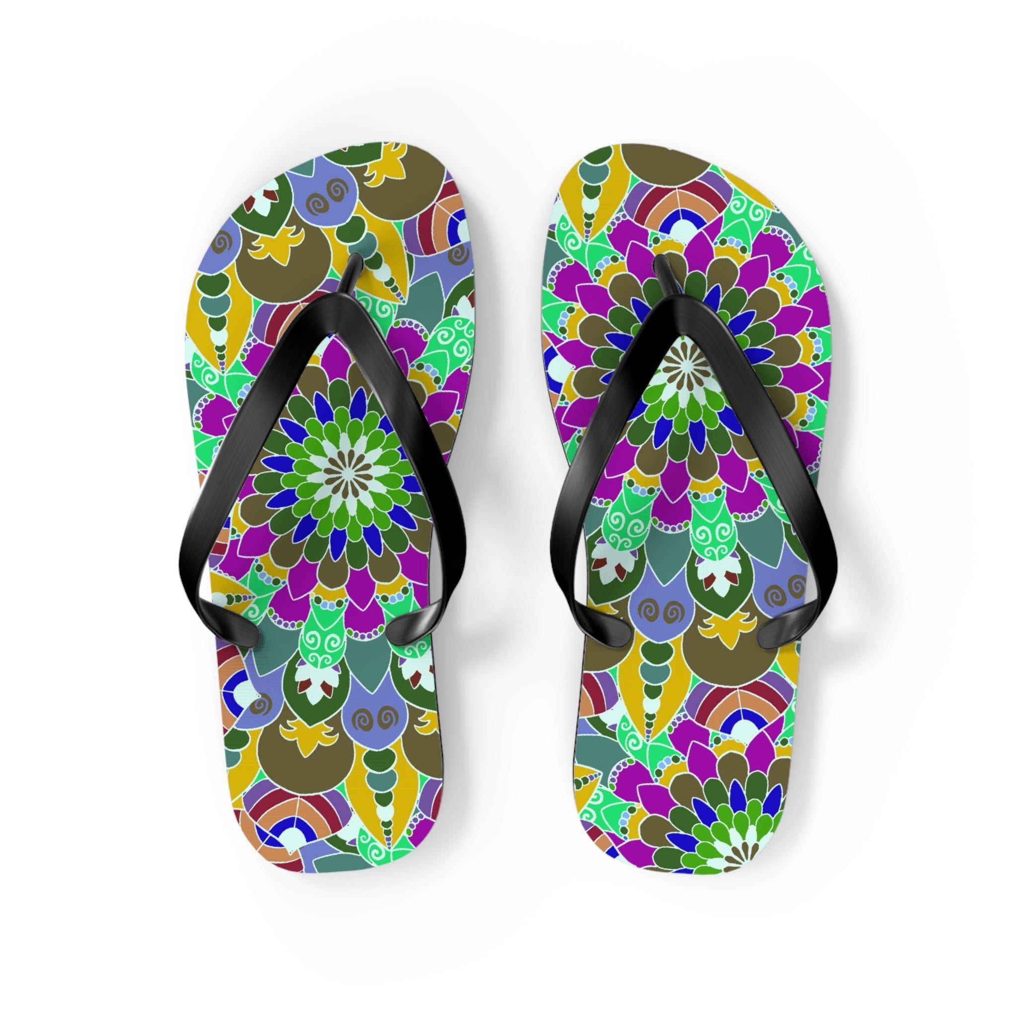 Intricate Mandala Flip Flops - Peace & Harmony Shoes - Blululi