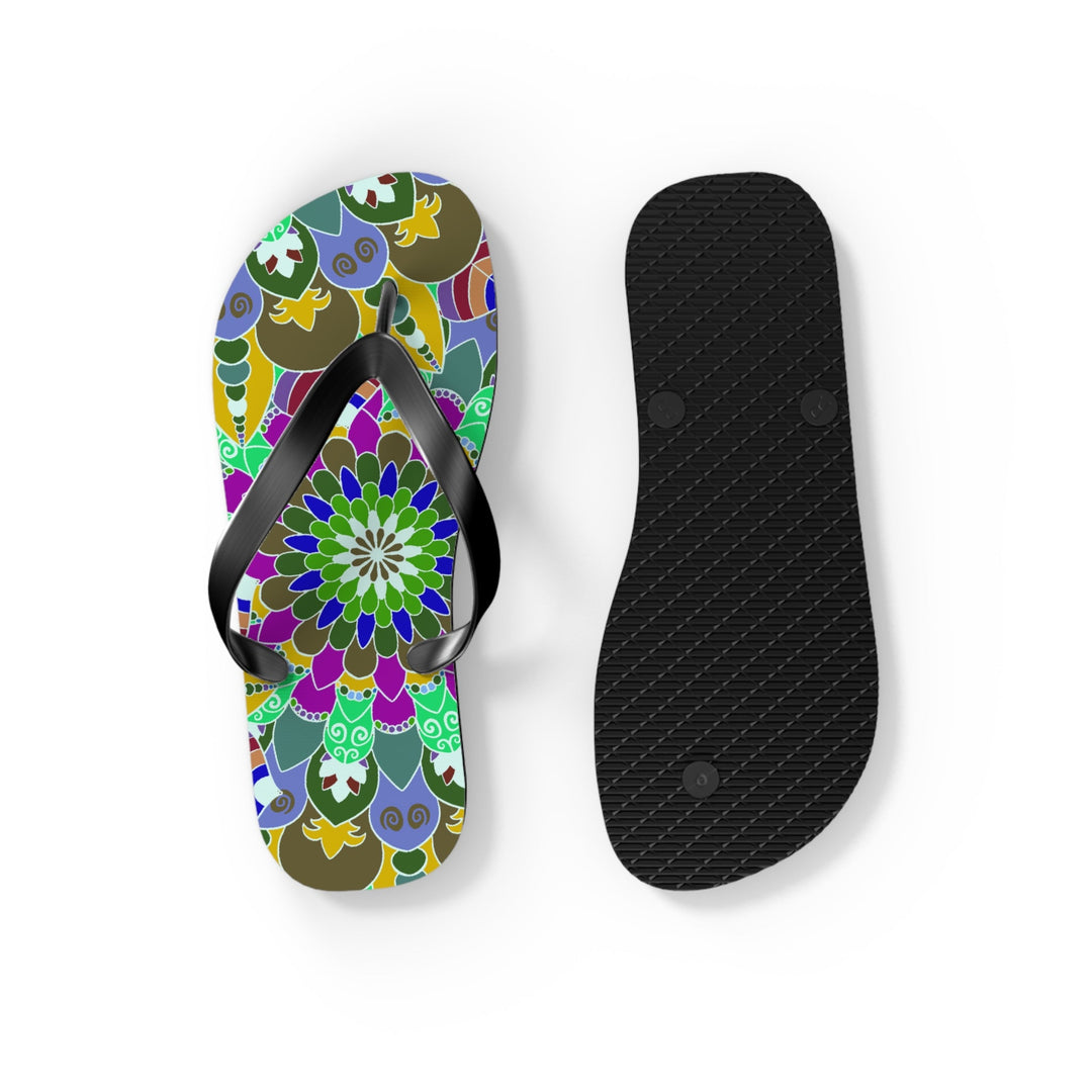 Intricate Mandala Flip Flops - Peace & Harmony Shoes - Blululi