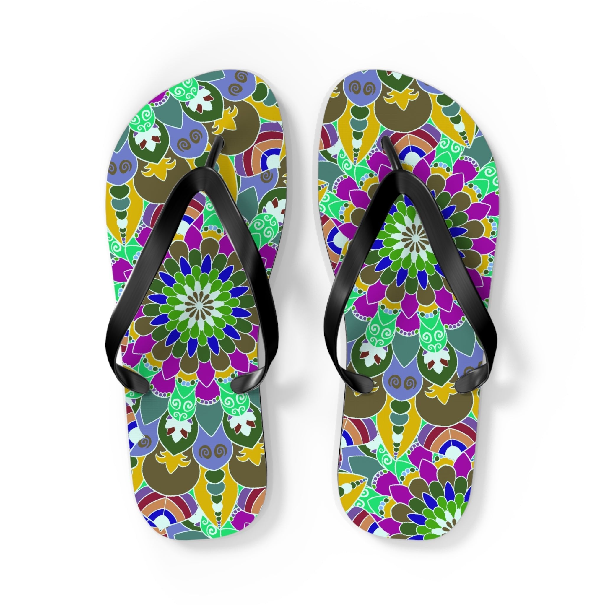 Intricate Mandala Flip Flops - Peace & Harmony Shoes - Blululi